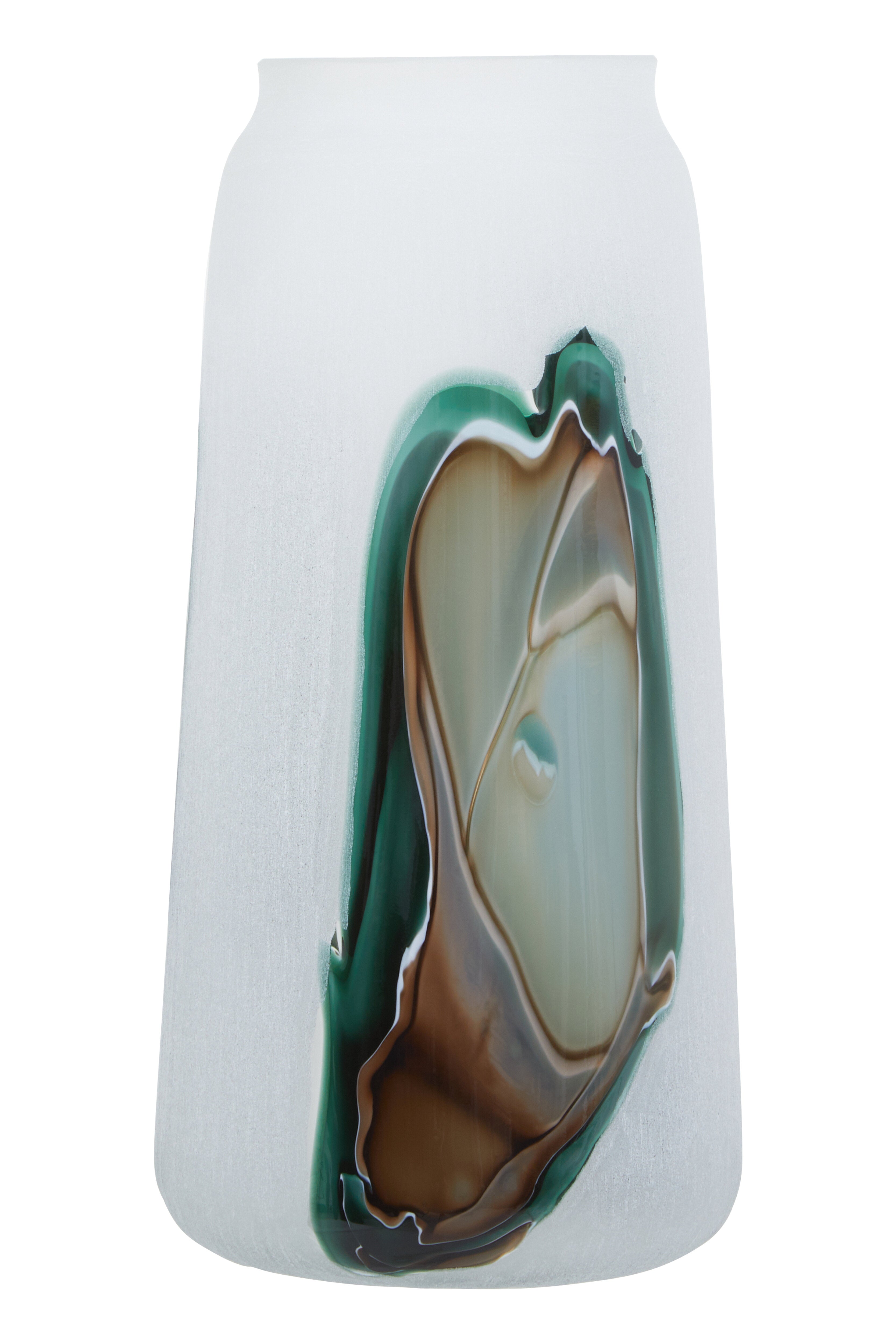 Oreana Frosted Abstract Glass Vase Tall